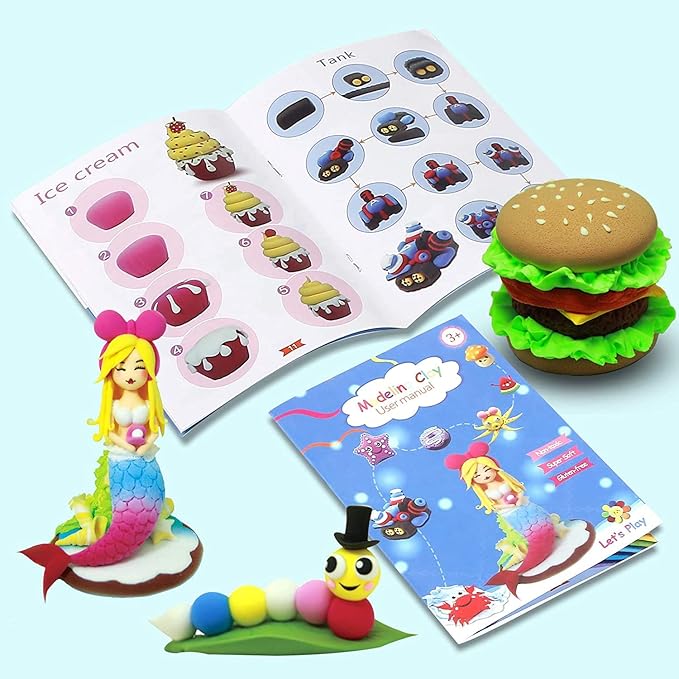 ifergoo Air Dry Clay, 36 Colors Magic Foam DIY Molding Clay for Slime add ins & Slime Supplies, Easy to use, Great Gift for Kids (Packaging May Vary)