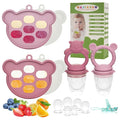 Baby Breastmilk Popsicle Molds & Baby Fruit Feeder (6 Pack), WAJIAYON Infant Food Freezer Tray Storage Containers, Silicone Teething Pacifier Feeder and Teether for Babies