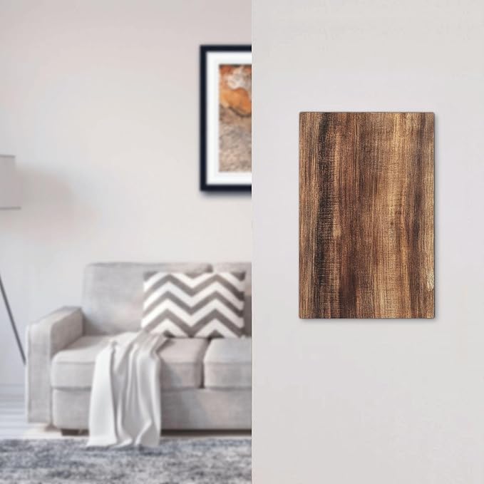 Light Switch Cover Plate Vintage Rustic Brown Wood Grain 1 Gang No Device Blank Electrical Wall Plates Faceplate Decorative Switch Plate for Bedroom Farmhouse Decor