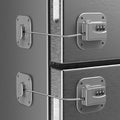 Refrigerator Lock, Combination Lock for Refrigerator Cabinets, Drawers, Heavy Duty Fridge Lock, Easy Install No Keys Needed (Gray-2Pack)