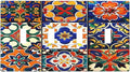 Light Switch Covers Colorful Mexican Talavera Vintage Boho Floral Quad Toggle Electrical Faceplate 4 Gang Wall Plate Decorative Switch Plates For Farmhouse Cabin Decor