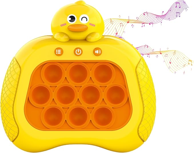 Pop Push Game Fidget Console Football Toys for Kids Adults,Quick Push Pop Bubble Up Gifts,Handheld Light Up Fidget Sensory Puzzle Toy for Boys Grils Teens Age 3-12