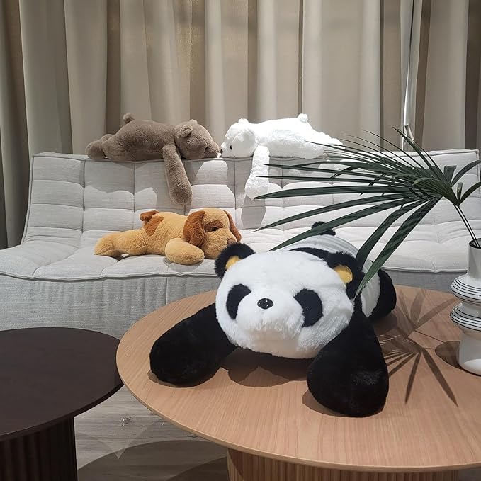 FoxVilla 4lbs Panda Weighted Stuffed Animals, 24 inch Weighted Plush Stuffed Animals for Adults, Cute Soft Weighted Plush Throw Animal Pillow Toy, Birthday Gifts for Adults Kids