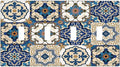 Light Switch Covers Mandala Decorative Tile Talavera Moroccan Tiles Quad Toggle 4 Gang Wall Plate Electrical Faceplate Decorative Switch Plates for Bedroom living Room Decor