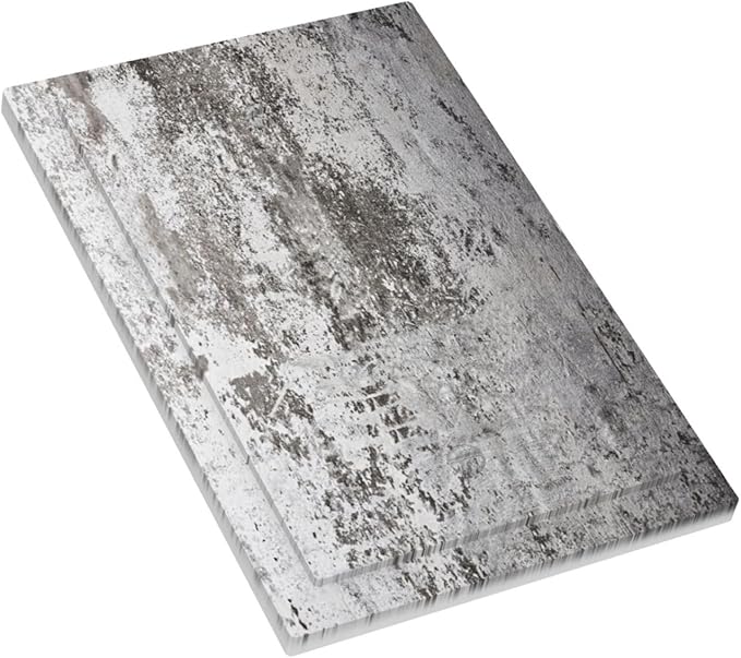 Light Switch Cover Plate Gray White Speckled Weathered Concrete Wall 1 Gang Blank No Device Decorative Outlet Covers Electrical Wall Plate Switchplate for Bedroom Home Decor