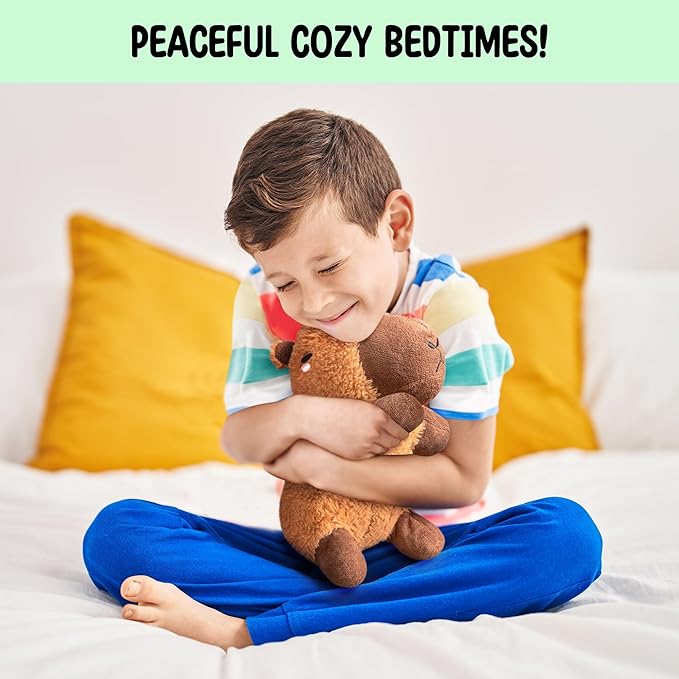 Capybara Microwavable & Weighted Stuffed Animals - 1.5 Lbs Unscented Heating Pad for Period Cramps Pain Relief and Anxiety, Cute Capybara Plush Toys Gifts for Women Girls Adults and Kids by Happy Fuel