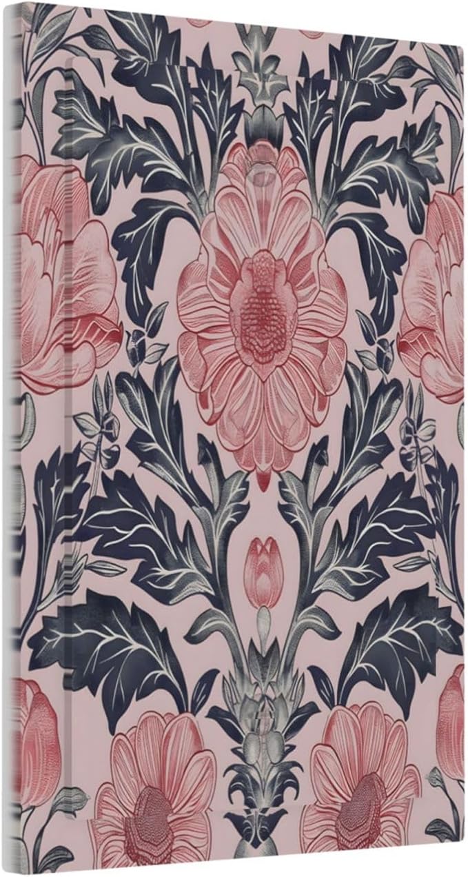 Pink Floral Vintage Botanical Boho Flower Light Switch Cover Plate 1 Gang No Device Blank Electrical Wall Plates Faceplate Decorative Switch Plate Covers for Farmhouse Home Decor