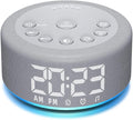 【3 in 1】 White Noise Machine with 27 Sleeping Sounds for Baby Kids Adults Sound Machine Alarm Clock Night Light Timer Memory Function 32 Level Volume Auto Off Digital Clock with 30 Wake Up Sounds