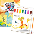 YPLUS Paint with Water Books for Toddlers, Art Craft Toys Watercolor Painting Paper, Gift for Kids Ages 1-3, 2-4, 4-6, Drawing with Brush - Dinosaur
