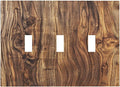 Distressed Wood Brown Wood Texture Decorative Switch Plates 3 Gang Wall Plate Triple Toggle Light Switch Cover Faceplate Electrical Wall Panels for Farmhouse Home Decor