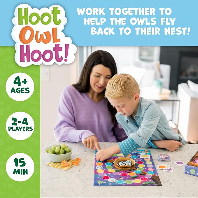 Peaceable Kingdom Hoot Owl Hoot - Cooperative Matching Game For Kids