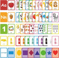 ZazzyKid Flash Cards for Toddlers Learning: 54 Double Sides Flashcards for Alphabets, Numbers, Colors, Shapes - Educational Toys for Preschool