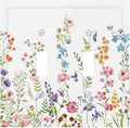 Boho Watercolor Wildflowers Floral Plants Flower Decorative Switch Plates 2 Gang Double Toggle Outlet Light Switch Cover Wall Plate Electrical Faceplate for Bedroom Living Room Decor