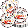 40pcs Race Car Plates and Napkins, Race Car Birthday Party Decorations for Race Car Theme Birthday party supplies