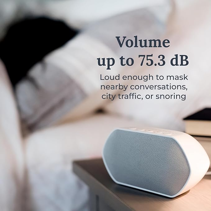Yogasleep Soundcenter Portable White Noise Machine, 6 Soothing Sounds, 25 Volume Settings, Includes Timer, Sleep Therapy for Adults & Kids, Noise Cancelling for Office Privacy & Meditation