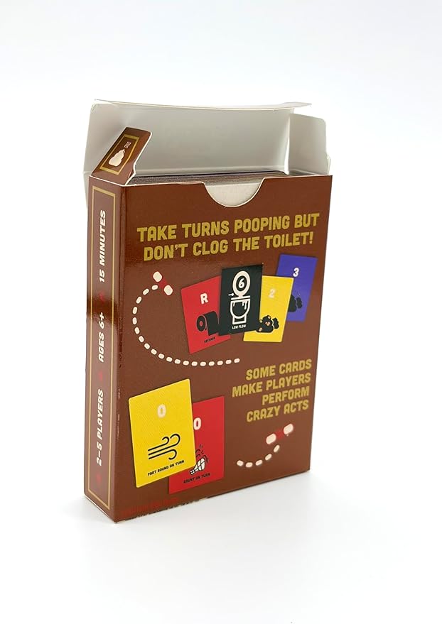 Breaking Games Poop The Game - Hilarious and Family-Friendly Card Game for Kids Ages 6 and Up - Perfect for Game Night and Parties - 2-5 Players - New Edition!