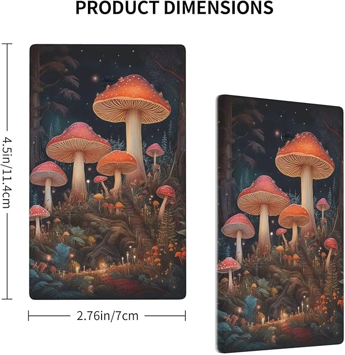 Decorative Art Light Switch Covers Enchanted Mushroom Forest 1 Gang No Device Blank Switchplate Electrical Faceplate for Home Decor
