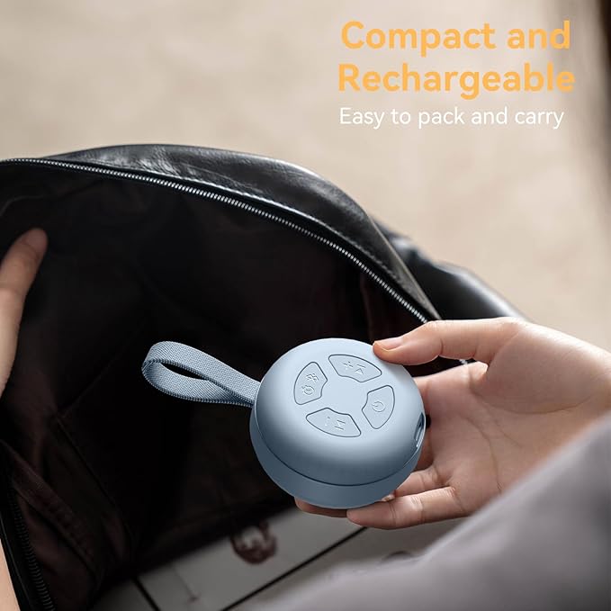 Portable Sound Machine for Baby | White Noise | 12 Soothing Sounds | Noise Canceling for Travel, Office, Nursery | Baby Shower | Registry Gift | Sleep Soother for Babies Kids Adults | Slate