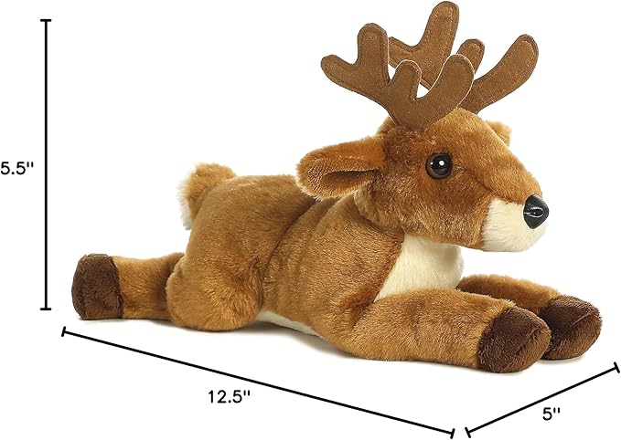 Aurora® Adorable Flopsie™ White Tailed Buck Stuffed Animal - Used to Create Imaginative Play Adventures - Perfect for Birthdays, Kids and Adults, All Ages - Brown 12.5 Inches