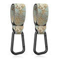 Baby Stroller Hooks for Hanging Bags, Universal Stroller Clips Accessories, Mommy Hook for Diaper Bag, Shopping Cart, Purse, Backpack - 2 Pack, Green Bird