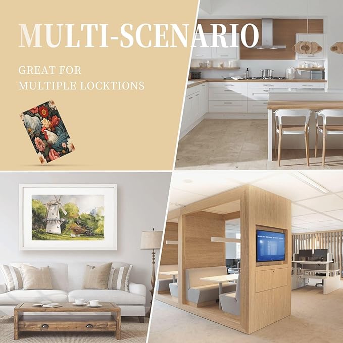 Light Switch Cover Plate Rooster Flowers Red White Chicken Floral 1 Gang No Device Blank Electrical Wall Plates Faceplate Decorative Switch Plate for living Room Farmhouse Decor