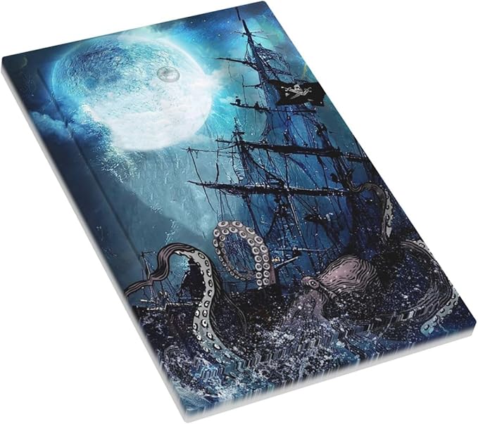 Moon Ocean Nautical Octopus 1 Gang No Device Wall Plate Decorative Blank Light Switch Cover Switchplate Electrical Faceplate for Bathroom Home Bedroom Art Decor