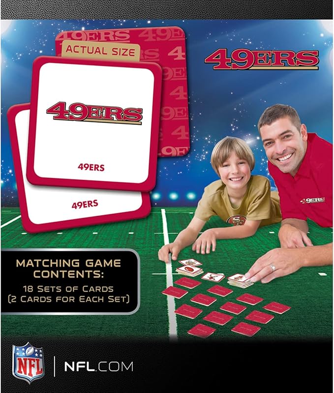MasterPieces Officially Licensed NFL San Francisco 49ers Picture Matching Card Game for Kids and Families