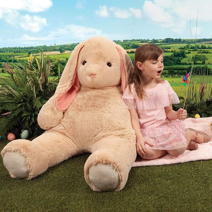 Vermont Teddy Bear Giant Easter Bunny Stuffed Animal | 4 Foot Bunny Plush Toy | Jumbo Emotional Support Plush for Kids and Adults | Crafted in the USA