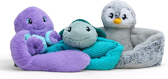 HUGIMALS Hugarounds Indigo the Octopus 2.5 lb Microwaveable Weighted Plush Neck & Shoulder Wrap | Soothing, Comforting Hugs for Self-Care & Relaxation | Unscented for Ages 2+