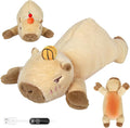 Capybara Heating Pad for Period Cramps,Menstrual Pain Relief,Cute Stuffed Animal Electric Heating Pad Plush,USB Powered Heated Plush Toy,Portable Warm Cushion Gift for Mother Women Teen Girls,Brown
