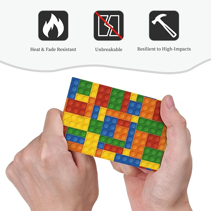 Light Switch Cover Colorful Building Block Wall Plate Cover 1 Gang Blank No Device Decorative Outlet Covers Electrical Switchplate for Kids Room Home Decor