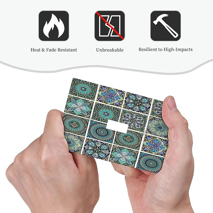 Decorative Light Switch Cover Mandala Decorative Rustic Vintage Turquoise Pattern 1 Gang Single Toggle Device Electrical Faceplate Switchplates Decorator Outlet Wall Plate for Bedroom Bathroom
