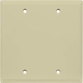 ENERLITES Double Blank Device Wall Plate, Gloss Finish, Standard Size 2-Gang 4.50" x 4.57", Polycarbonate Thermoplastic, 8802-I, Ivory