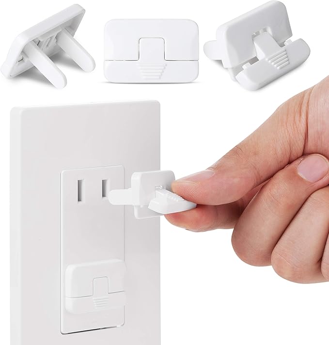 Bates Outlet Covers Baby Proofing - 15 Pack, 2 Prongs, Child Proof Plug Covers for Childproofing