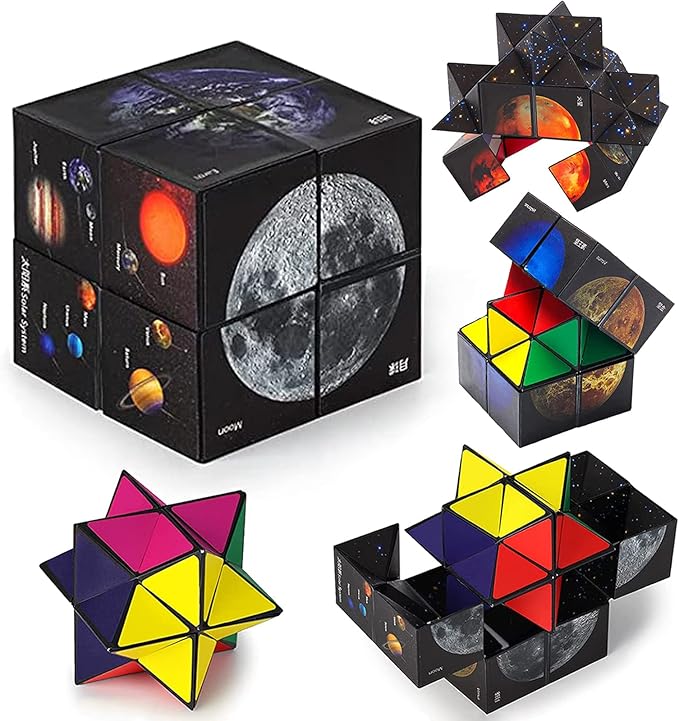 Luaxkpi Toys for 7 8 9 10 Year Old Boy Gifts Ideas, Educational Fidget Toys Magic Cube Autism Sensory Toy for Kids Age 8-12 Infinity Cubes Cool Birthday Gift for Teen Boys Girl Age 8-10 Years Old