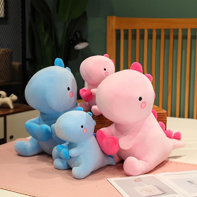 SQEQE Dinosaur Stuffed Animal, Loving Soft Dino Plush Toys with Holding Heart, Sweet Romantic Anniversary Birthday Gift for Her Girls Boys Girlfriend(Pink,12 inch)