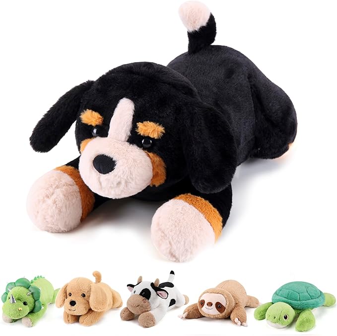 gnomantic Bernese Mountain Dog Weighted Stuffed Animals - 28 Inch 5.0 Pounds Weighted Plushies Dog Stuffed Animal - Large Plush Pillow - Cute Plush Toy Gift for Kid & Adults (28" 5.0 lbs)