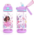 decalsweet Kids Water Bottle 20oz Durable Leak-Proof Plastic Water Cup for Kids Toddlers,With Straw Handle and Pop-Up Spout Cover,Safe for School Sports Daycare Travel & Camp
