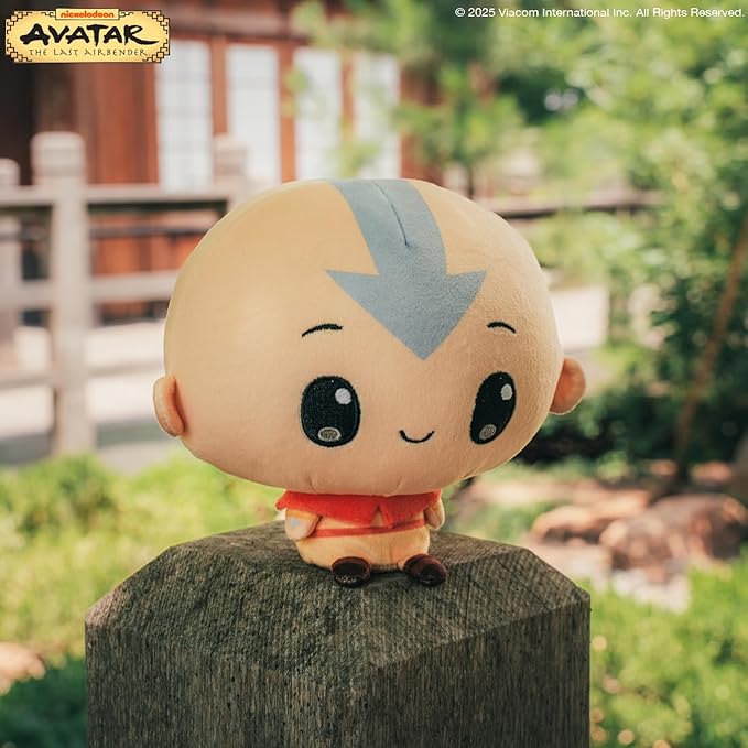 TeeTurtle Cloudheads Aang Plush - 5-Inch Official Avatar the Last Airbender Stuffed Animal with Embroidered Details - Soft Cuddly Plush Toys for Kids, Teens, and Adults