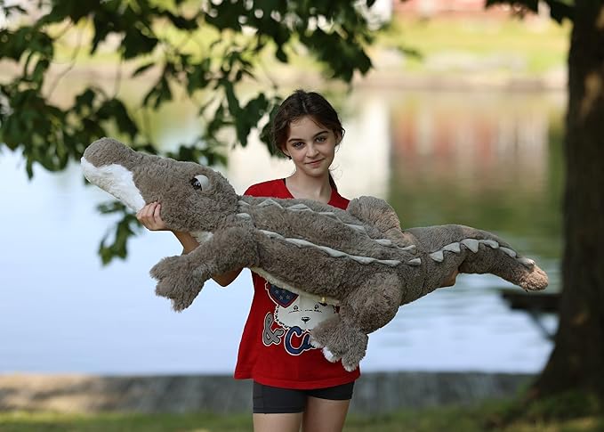 MorisMos 59inch Giant Alligator Stuffed Animal, Large Alligator Plush Toy, Big Stuffed Crocodile Gifts Kids Boys Girls