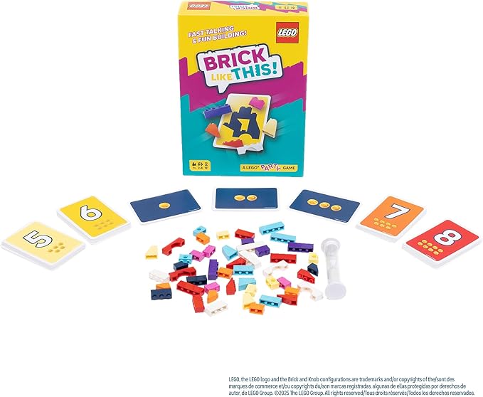 Asmodee Brick Like This! The Official Lego Party Game - A Fast, Fun Building Game for Families, Kids, Teens & Adults, Ages 7+, 2-8 Players, 15 Minute Playtime