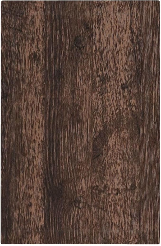 Light Switch Cover Plate Rustic Brown Wood Plank Retro Wooden Board 1 Gang Blank No Device Decorative Outlet Covers Electrical Wall Plate Switchplate for Farmhouse Home Decor