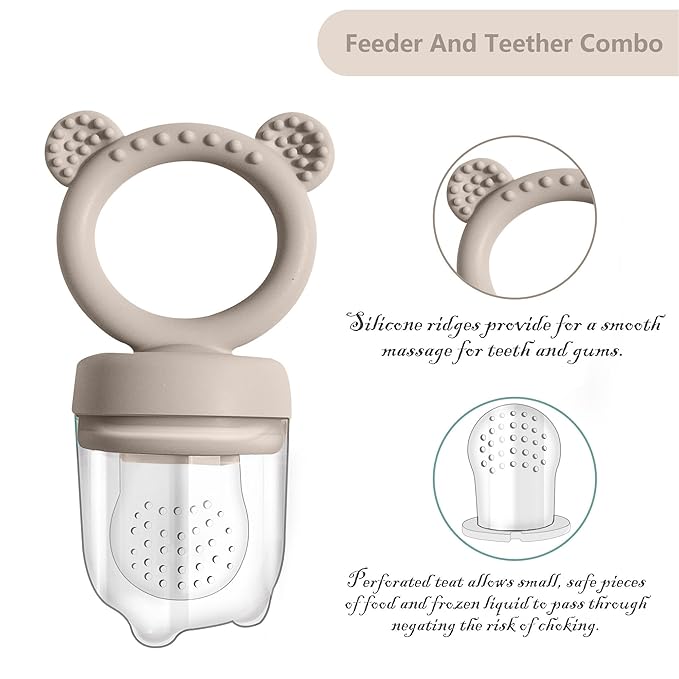 BIGSPINACH Frozen Breastmilk Teether & Forage Feeder Set Frozen Breastmilk Teether Tray