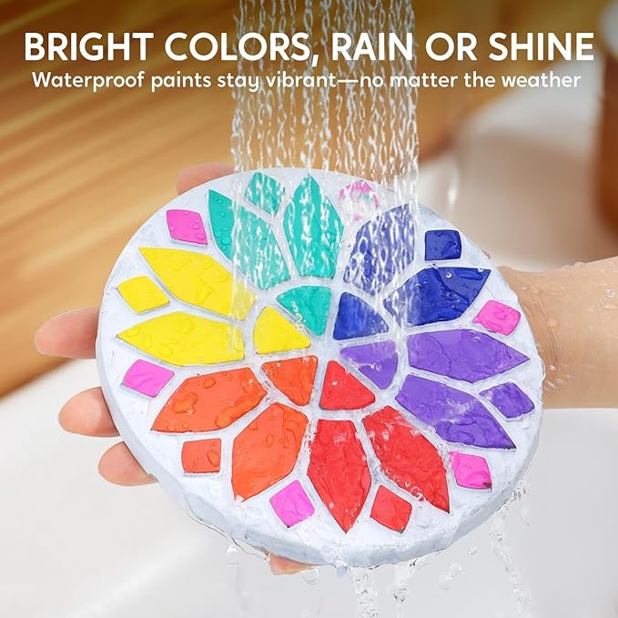 Klever Kits JOVA Stepping Stones Painting Kit for Kids - Paint 5 Garden Stones, Ceramic Garden Decor, Unicorn Craft Kits for Boys, Easter Crafts Gifts for Boy, Girl Age 8+ Year Old - Summer Gift