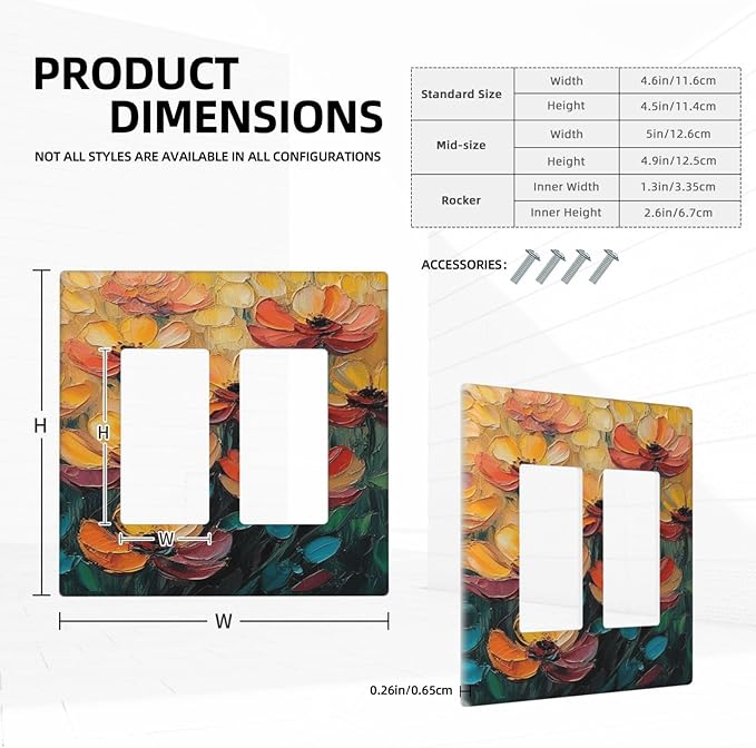 Decorative Art Light Switch Covers Enchanted Glowing Forest 2 Gang Dual Rocker Outlet Switch plate Faceplate GFCI for Home Decor