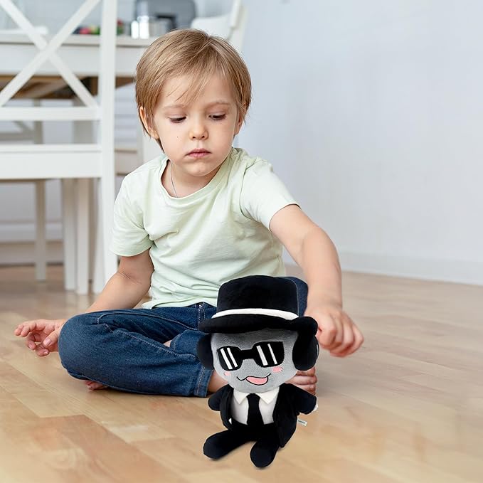 Forsaken Black Plush Toy – Soft Black Character Plush Stuffed Animal, Cute Forsaken Game Collectible Plushie Gift for Kids and Gamers