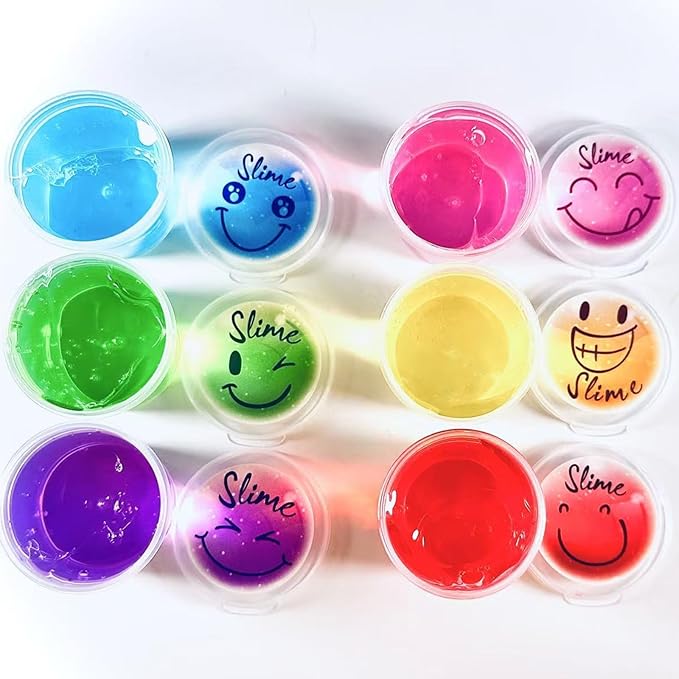 120 Pack for Kids Clear Crystal Bulk Slime Kit, Slimes Toys for Girls and Boys, Stress Relief, Non-Sticky, Classroom Reward, Easter Party Favors Supplies