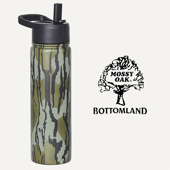 Wildkin Mossy Oak 22oz Kids Water Bottle – Leakproof, Vacuum-Insulated, Durable, Easy-Clean - Bottom Land