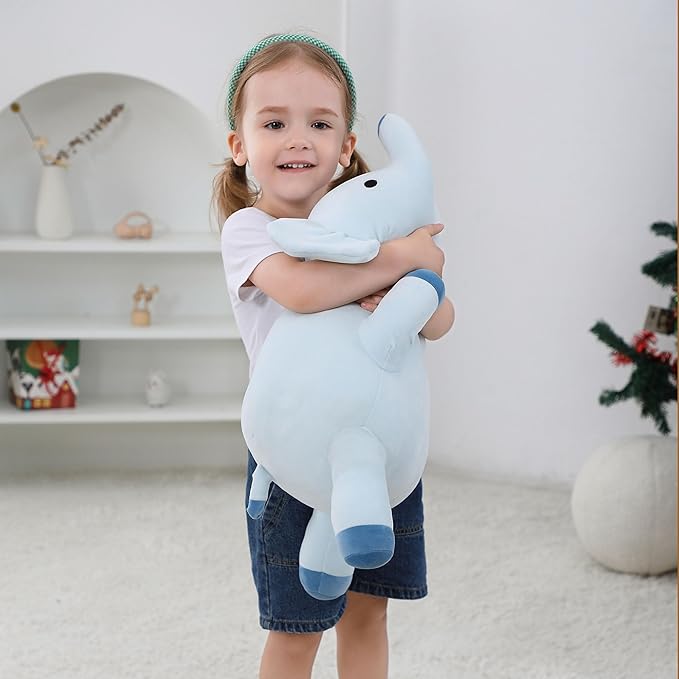 Elephant Weighted Stuffed Animals 24 in 4.2lbs, Comfortable Weighted Elephant Stuffed Animal Plushies Gifts for Adults, Kids, Girls and Boys
