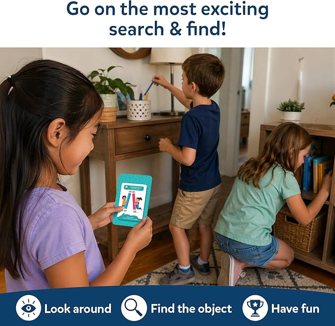 Skillmatics Indoor & Travel Scavenger Hunt Card Game - Found It, Educational Game Collections, Gifts for Kids, Boys, Girls and Families, for Ages 4, 5, 6, 7, Perfect for Home, School, Playdates